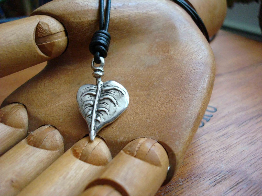 Bohdi leaf necklace Vermont donation pre-order ready in 2-3 weeks