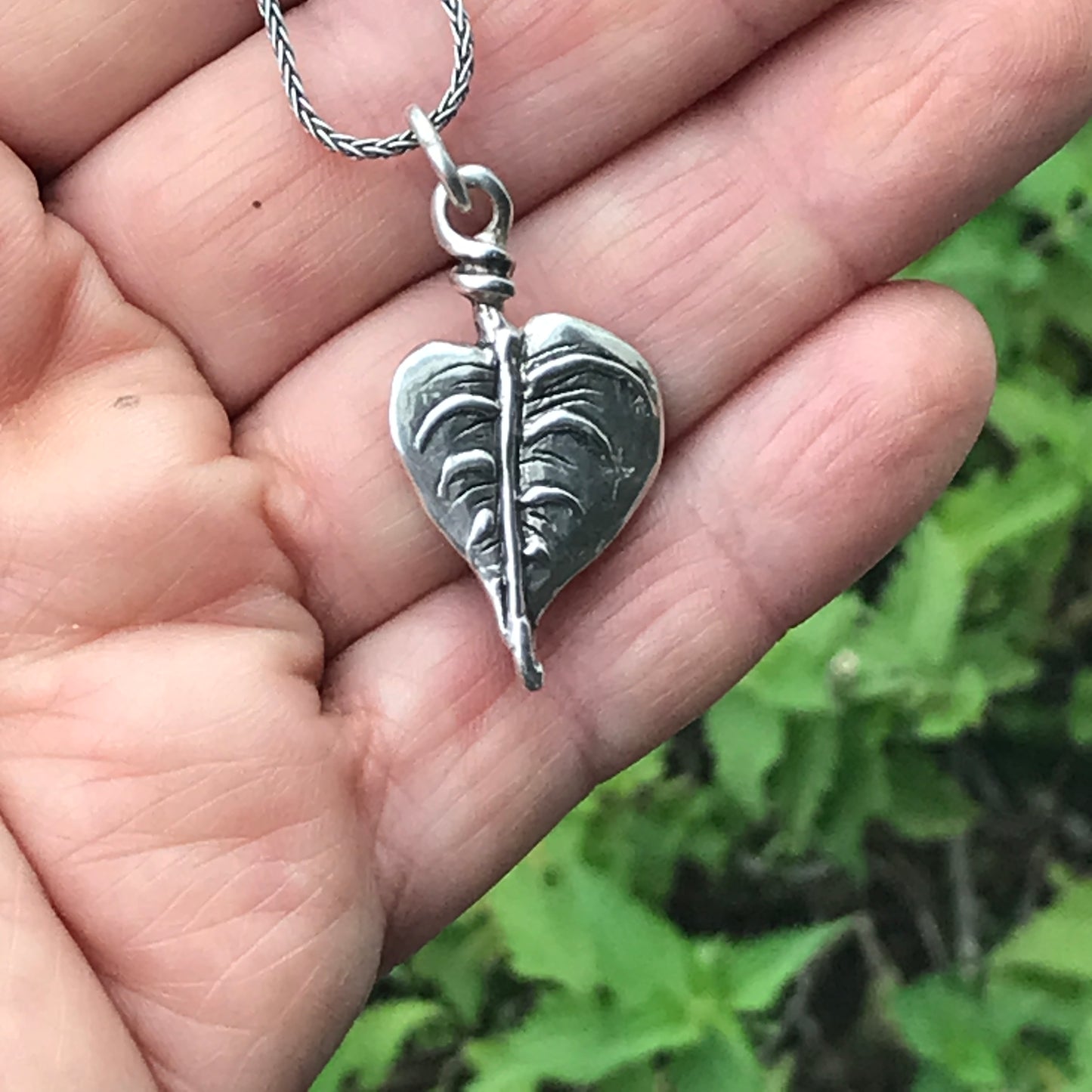 Bohdi leaf necklace Vermont donation pre-order ready in 2-3 weeks