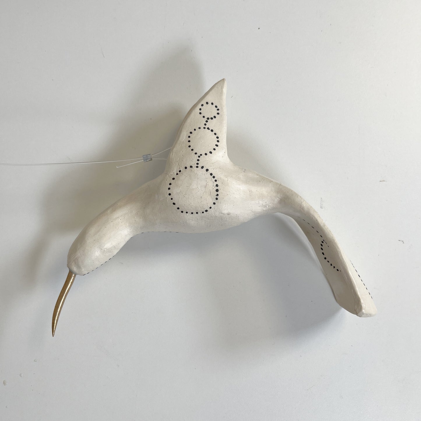 Ceramic hanging hummingbird sculpture one of a kind , artist made