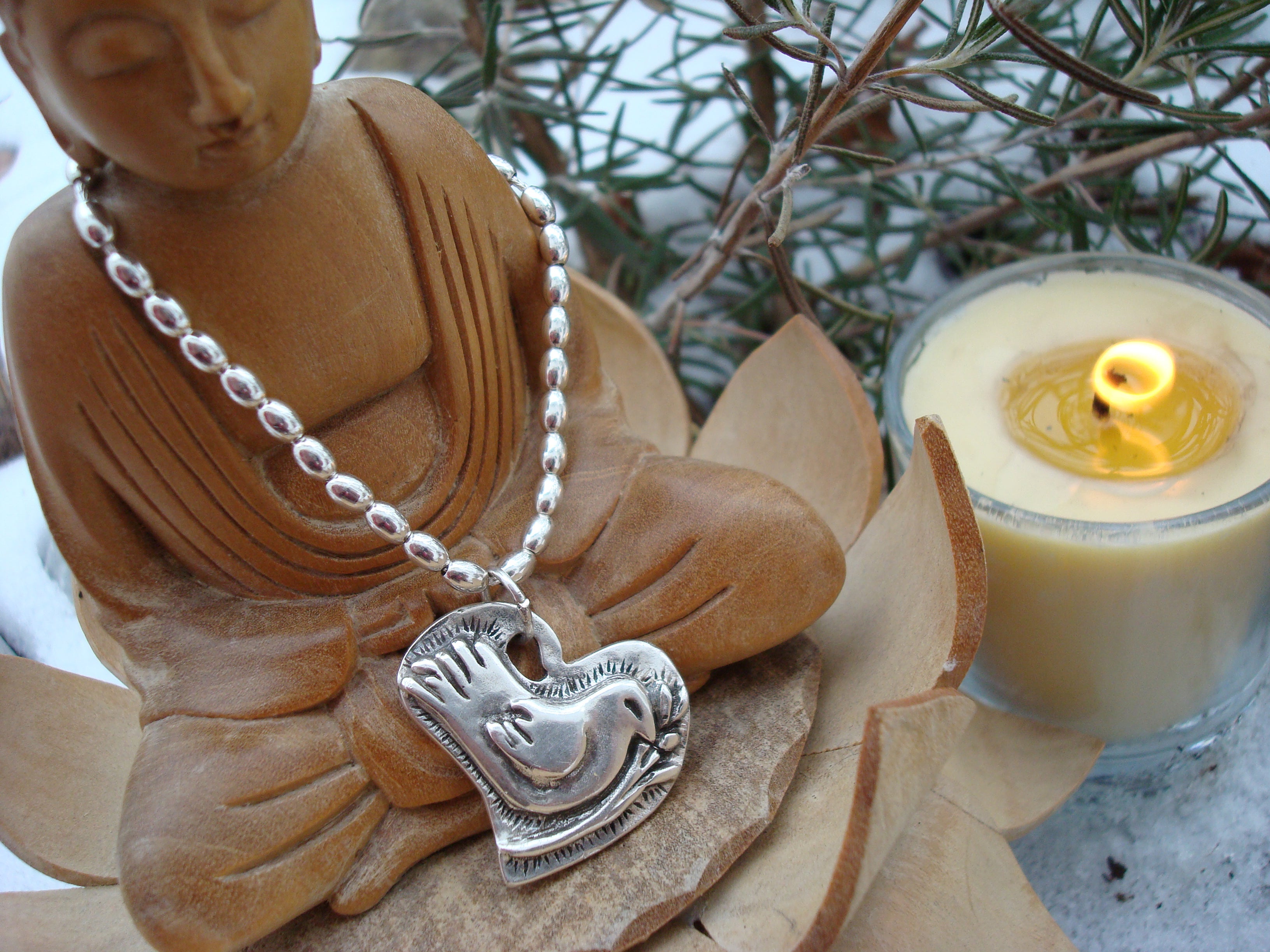 kerin rose jewelry, peace dove, silver necklace