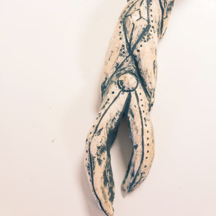 Ceramic dragonfly wall sculpture one of a kind artist made