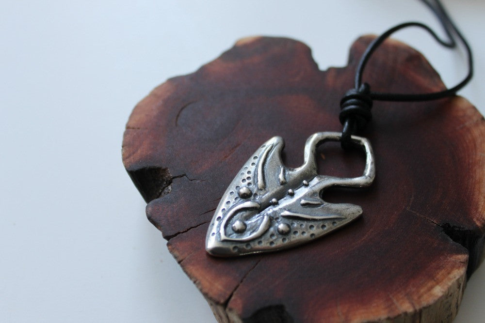 Arrowhead necklace soul warrior silver pendant