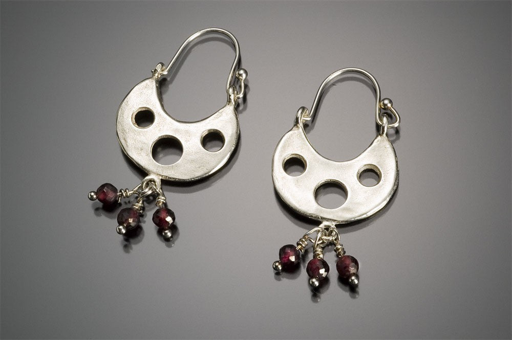 Three hole hoop earring