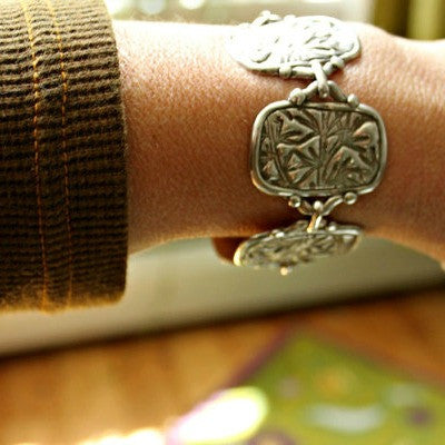 sacred sage  silver bracelet