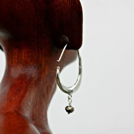 simplicity silver hoop earring