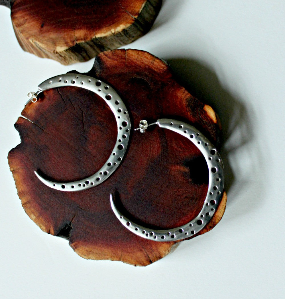 Supernova hoop earrings